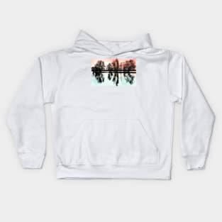 Silhouettes At Sunset II Kids Hoodie